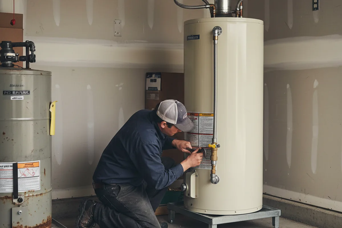 Water heater and shutoff valve replacement in Upper Darby
